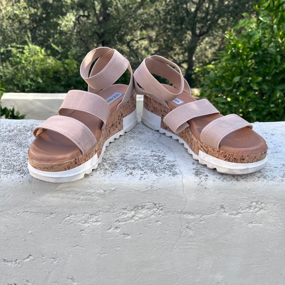 Steve Madden | Blush Pink Cork Platform Sandals